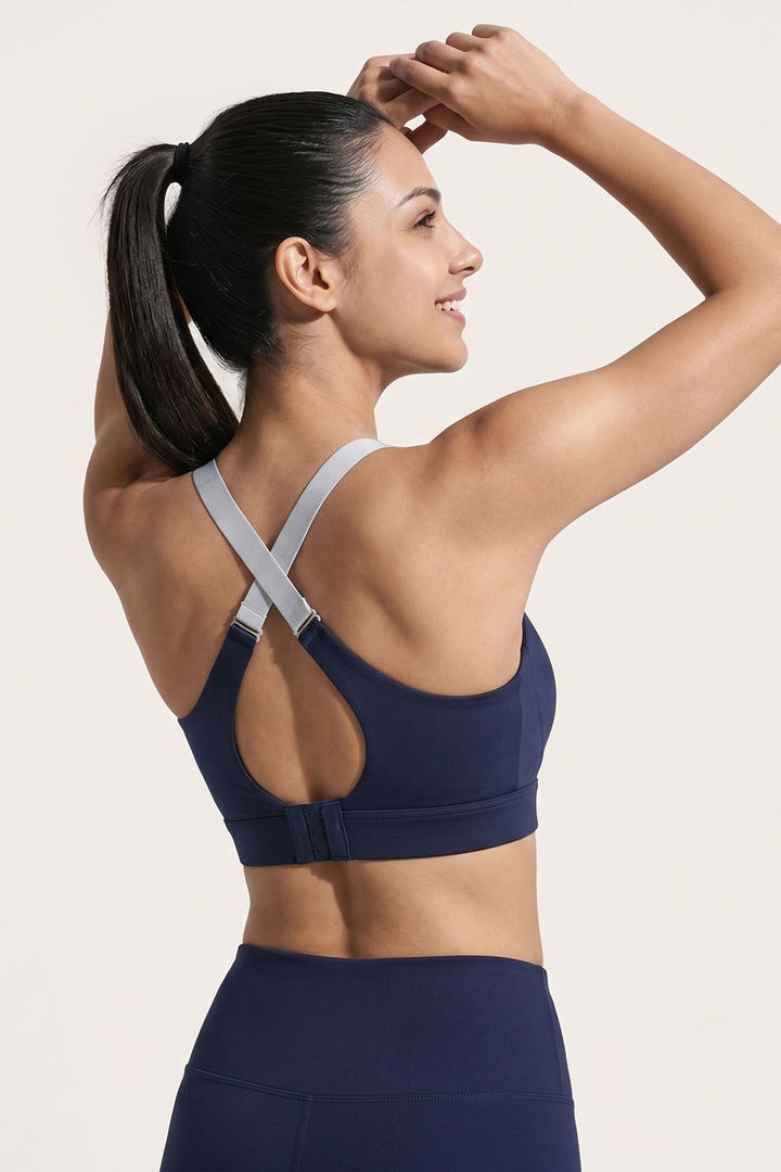 Zelocity High Impact Quick Dry Sports Bra - Black Iris — image 3